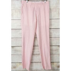 New Vintage Bergdorf Goodman Men’s 34x36 Pink Striped Pants Seersucker Preppy